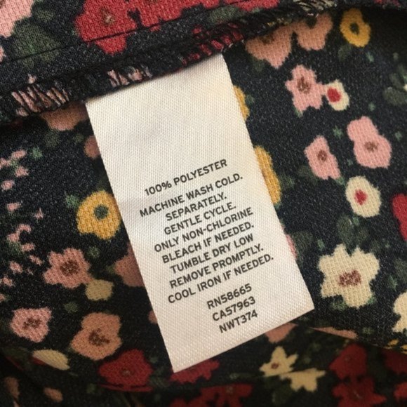 14th & Union navy spring dainty floral tank top - Picture 6 of 8